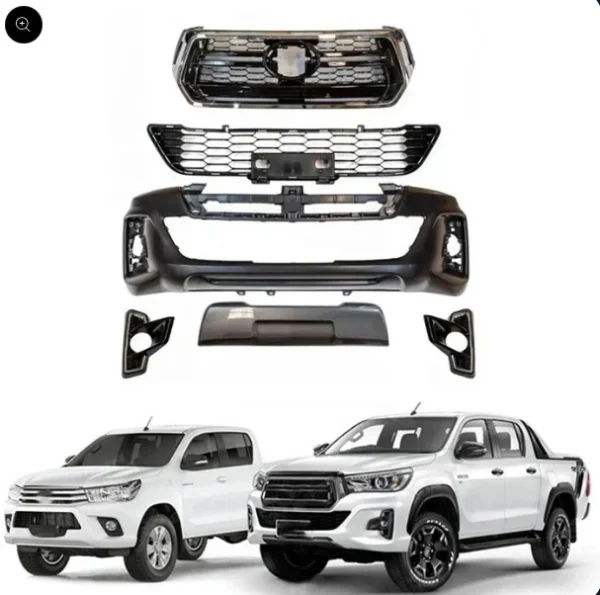 Toyota Hilux Body Kit Upgrade To Rocco 2018 Facelift Bumper And Grill Chrome Trim (Courier Not Included, Please request separate quote) - Image 4