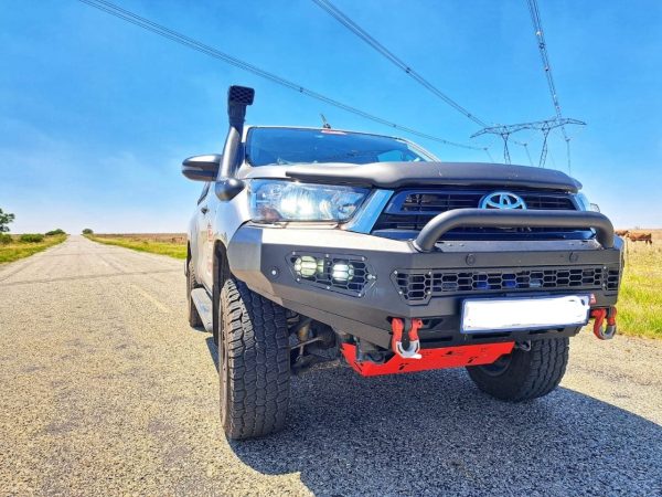 HILUX LEGEND or RAIDER GD6 2020 to current: AFRICA BAR  MILD STEEL FRONT LOW LOOP BUMPER REPLACEMENT  BULLBAR (Bumper cut on new 2024 facelift) (Grille cut) (Bullbar  + bracket kit + under protection plates)  ASBHI20  (Courier Not Included, Please request separate quote) - Image 8