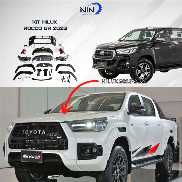 Toyota Hilux 2016+ To Toyota Hilux Rocco GR 2023 Facelift kit  (Courier Not Included, Please request separate quote)