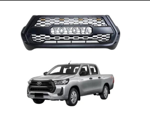 Toyota Rider ( 2021) LED Grill With Silver Lettering Matt Black