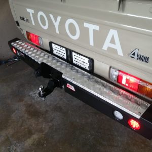 TOYOTA LANDCRUISER 70 SERIES PICK UP (ONLY) 2007 to current REAR REPLACEMENT BUMPER WITH TOWBAR (Wiring not included) – RBLC70PU (Courier Not Included, Please request separate quote)