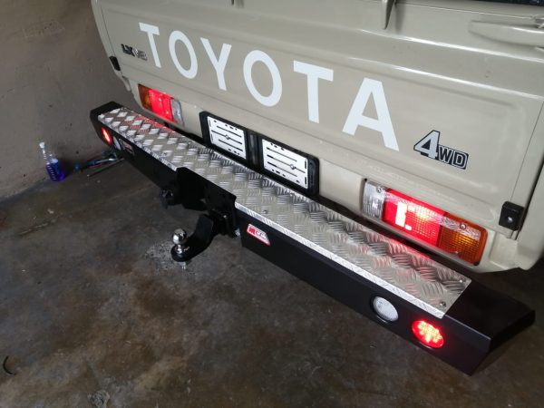 TOYOTA LANDCRUISER 70 SERIES PICK UP (ONLY) 2007 to current REAR REPLACEMENT BUMPER WITH TOWBAR (Wiring not included) – RBLC70PU (Courier Not Included, Please request separate quote)