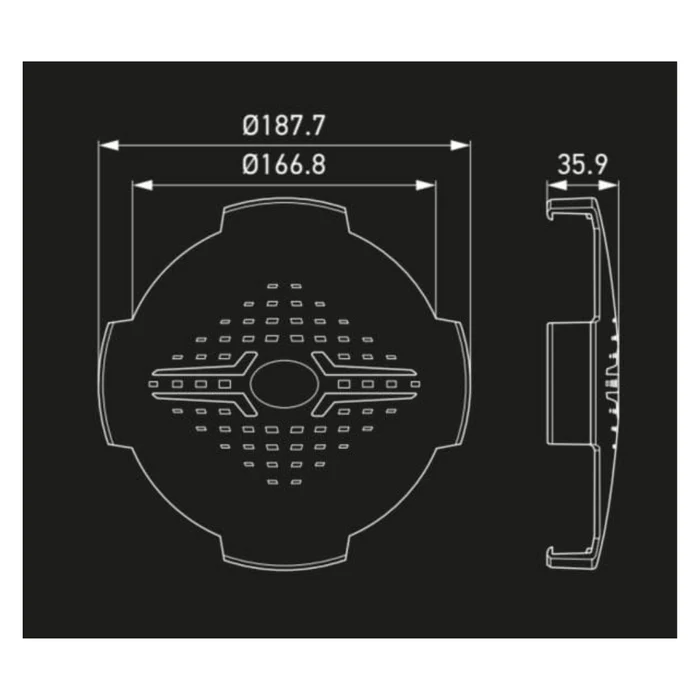 Hella Valuefit Blade Round 7" Black single - Image 3