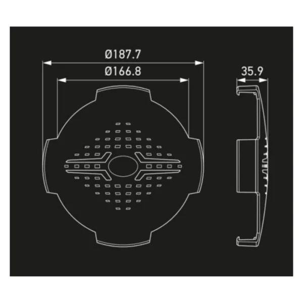 Hella Valuefit Blade Round 7" Black single - Image 3