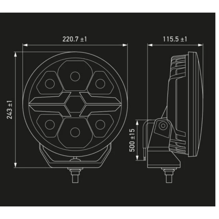 Hella Valuefit Blade 9" Round Black single - Image 4