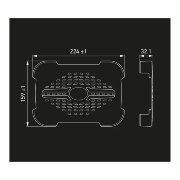 Hella Valuefit Blade Rectangular 9'' Chrome single - Image 3