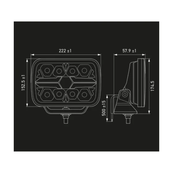 Hella Valuefit Blade Rectangular 9'' Chrome single - Image 5