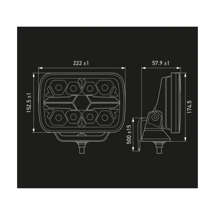 Hella Valuefit Blade Rectangular 9'' Chrome single - Image 5