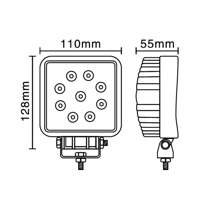 Hella Valuefit Square LED Worklight 27W - SPOT - Image 2