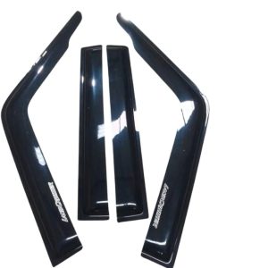 Toyota Land Cruiser 70 series Weather Guards with Logo Gloss black Double Cab
