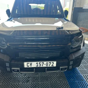 Jetour T2 2025+ LED Bonnet Guard With Name (Gloss Black)